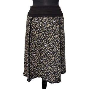 NEW‎ Green 3 Berries Vines A Line Skirt Size M Black Brown 4 Panel High Rise USA